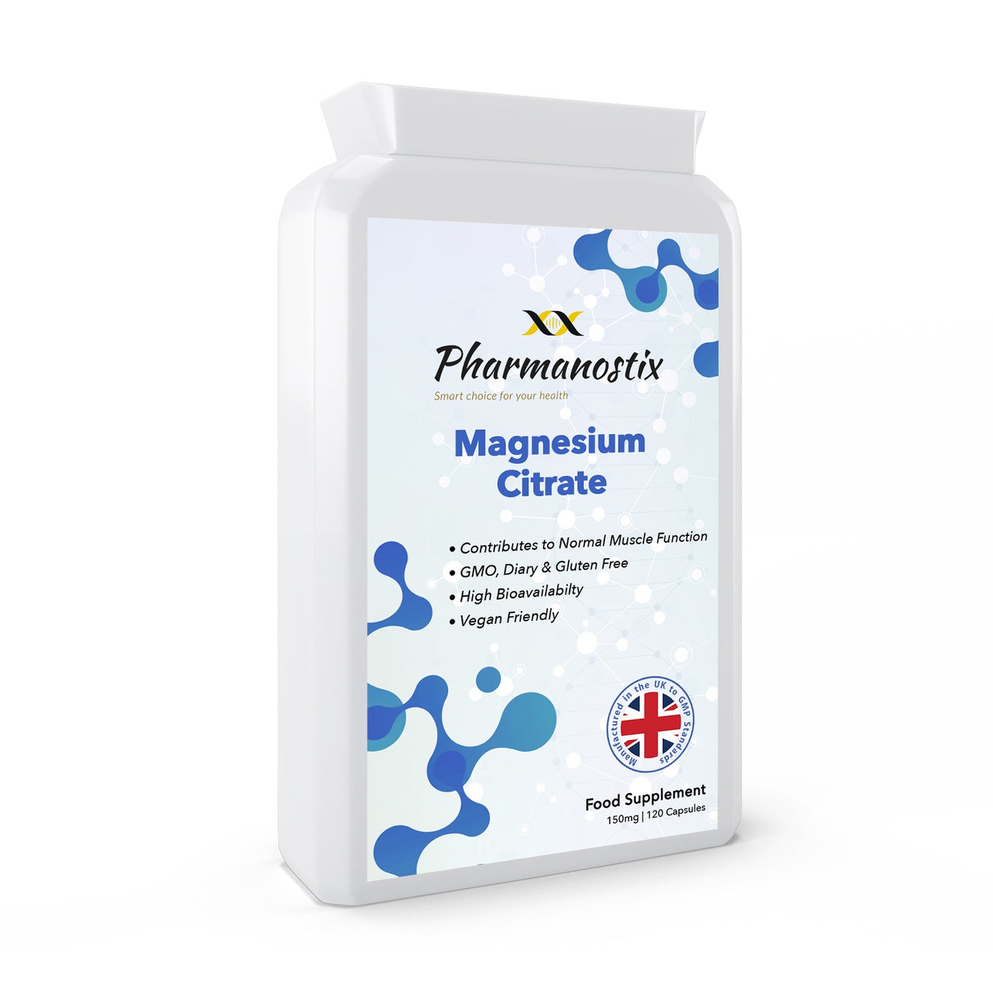 Magnesium CITRATE 500mg 120 Vegan Capsules-0