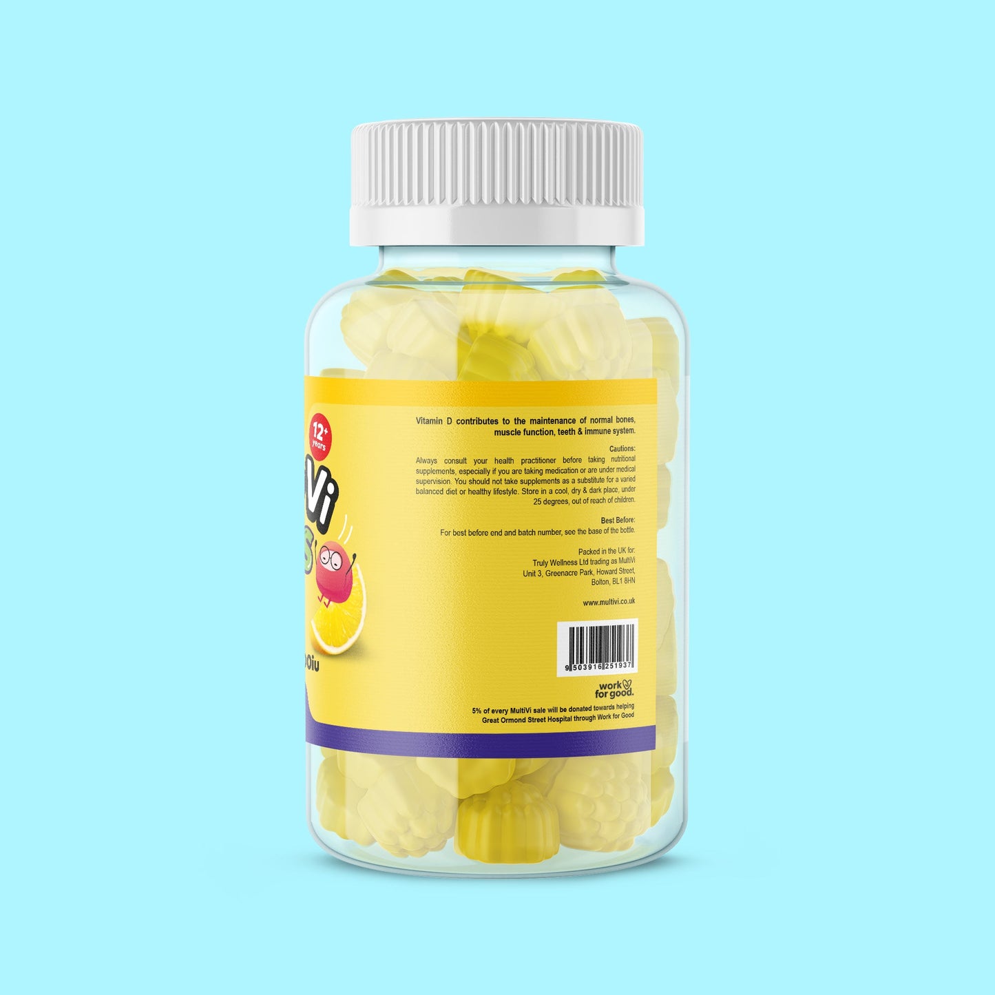 Kids Vitamin D3 Gummies - Lemon Flavour