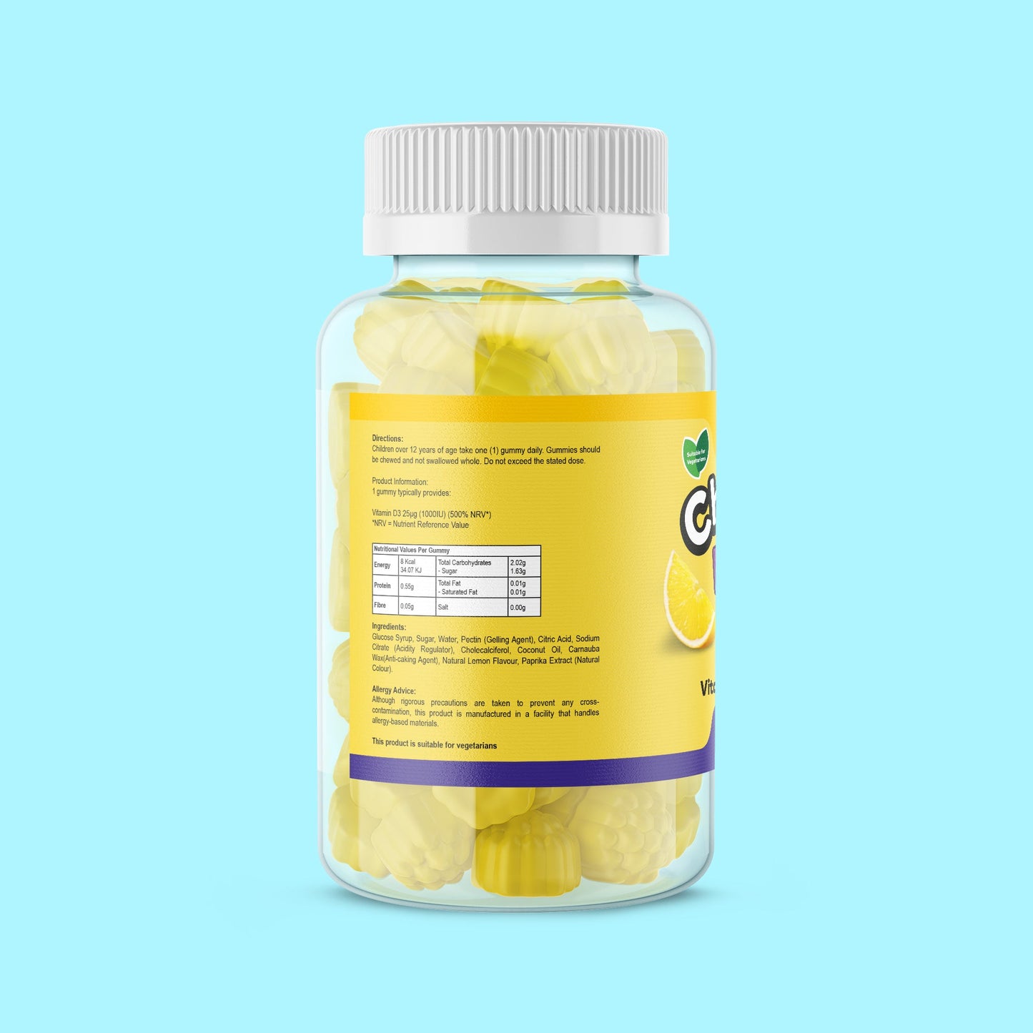 Kids Vitamin D3 Gummies - Lemon Flavour