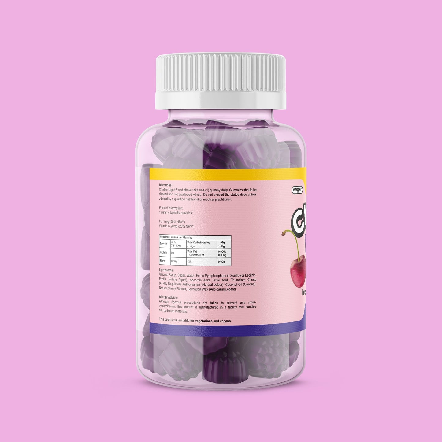 Multivi Kids & Vitamin C Gummies - Cherry Flavour (For Kids)-1