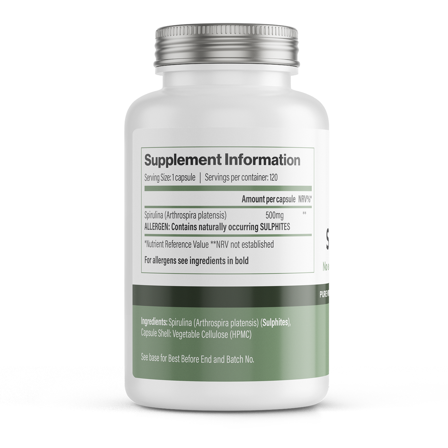 Spirulina | 500 mg Vegan Capsules – 120 Count-2