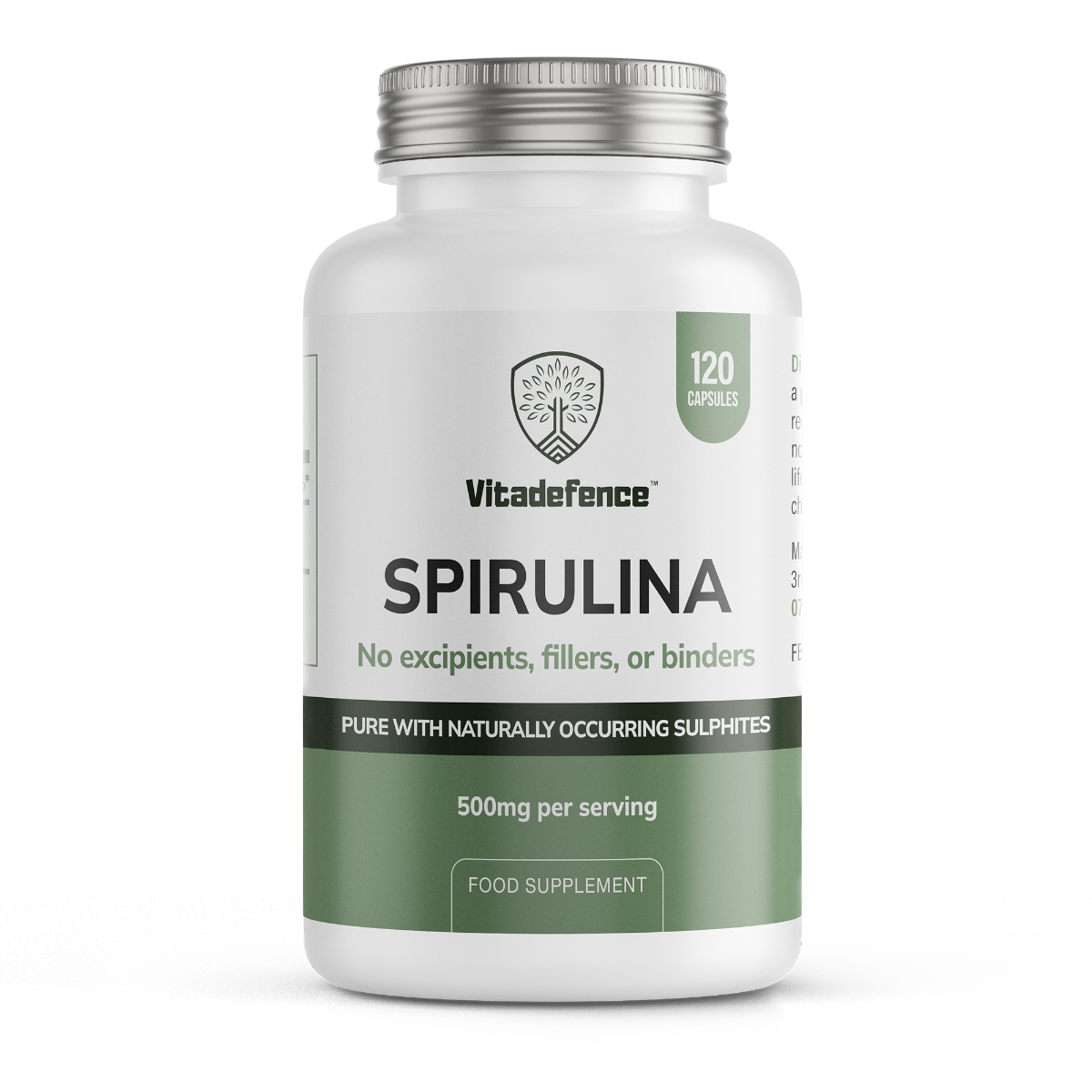 Spirulina | 500 mg Vegan Capsules – 120 Count-0