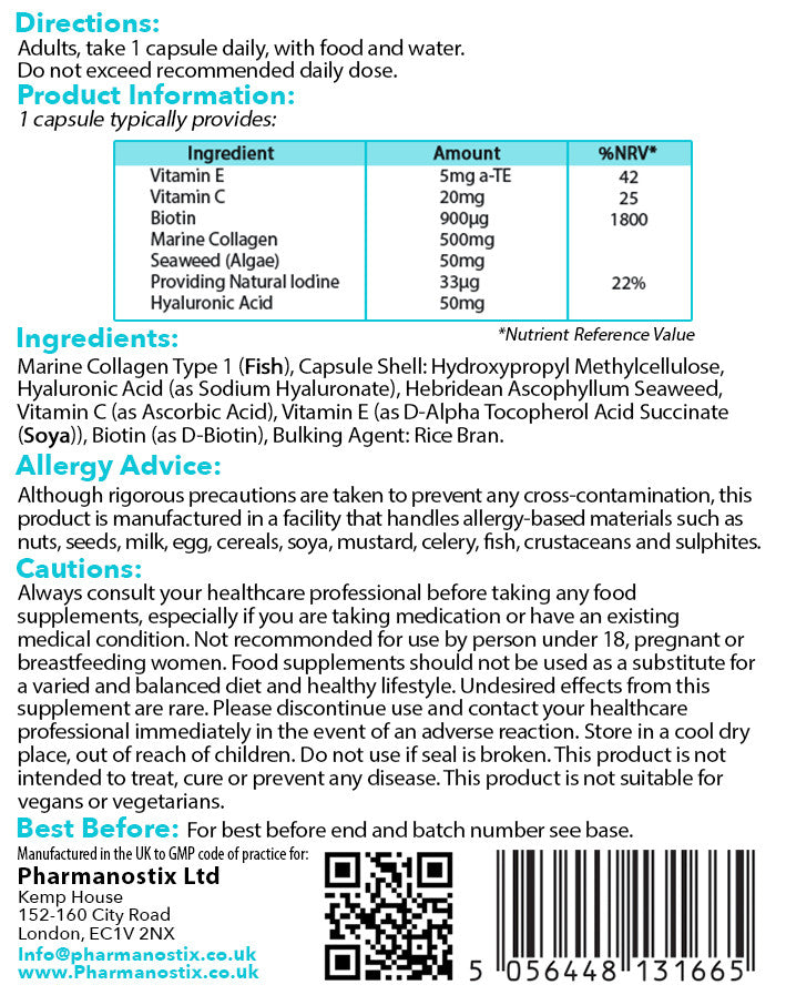 Marine Collagen with Hyaluronic Acid 60 Capsules-2