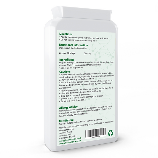 Moringa Oleifera Supplement - 1000mg 120 Capsules-1