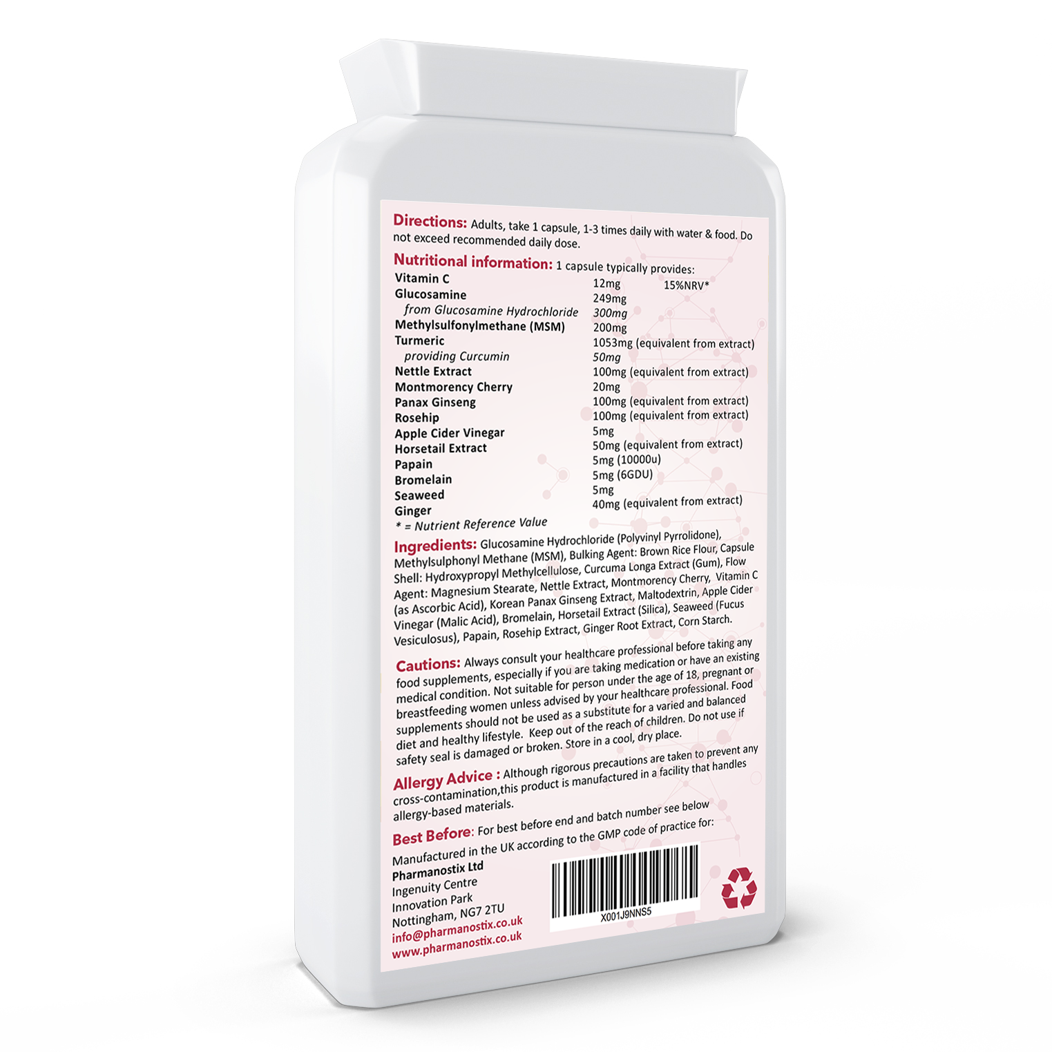 Vegan Glucosamine Plus 120 Capsules-1
