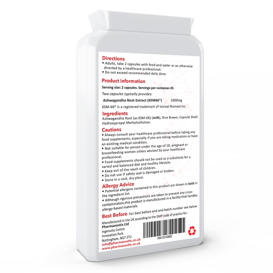 Ashwagandha KSM-66 ®, 1000mg Daily Dose with 5% Withanolides-1
