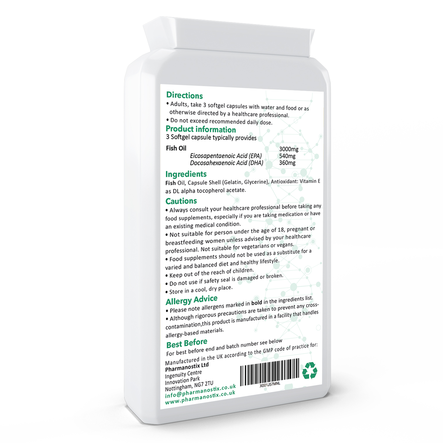 Omega 3 Fish Oils 1000mg 90 softgel Capsules-0