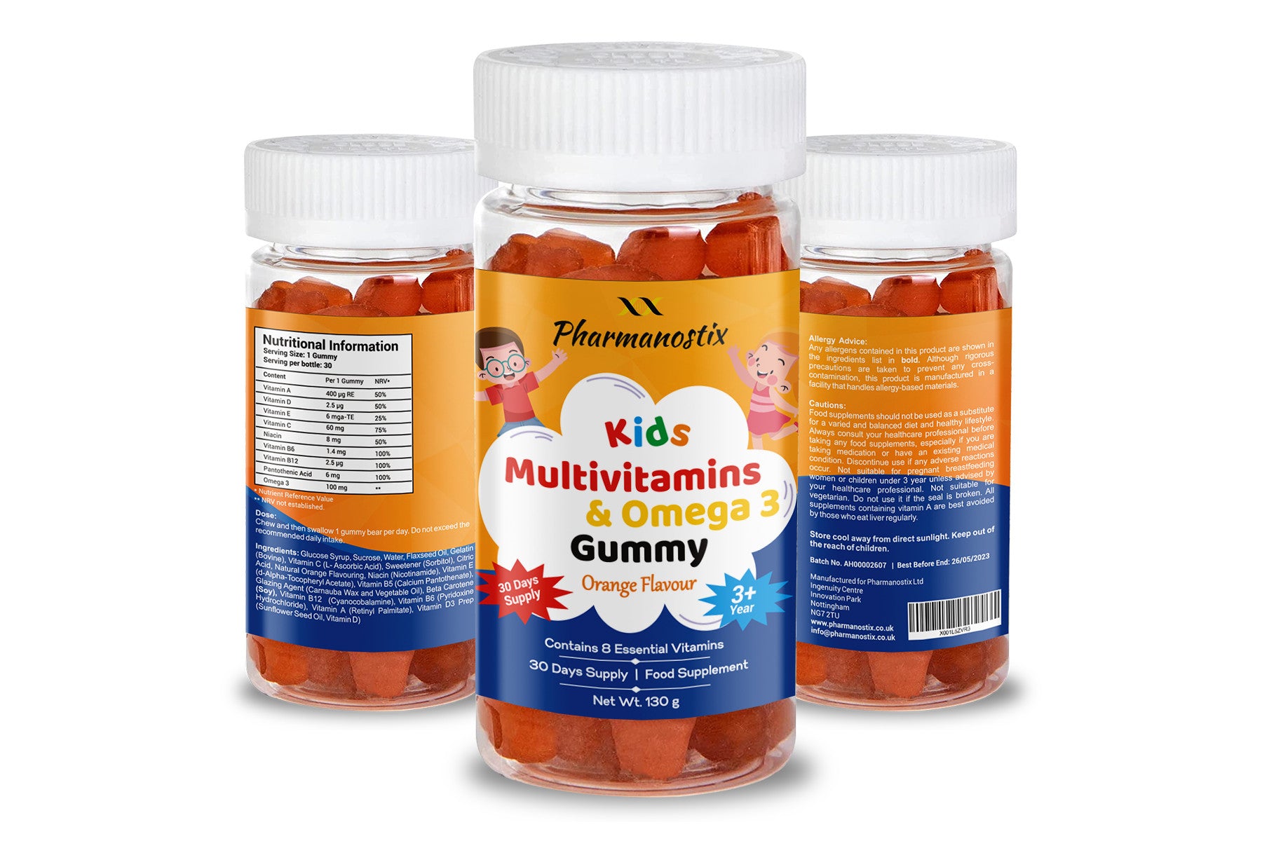 Kids Multivitamin & Omega3 Bear Gummies-3