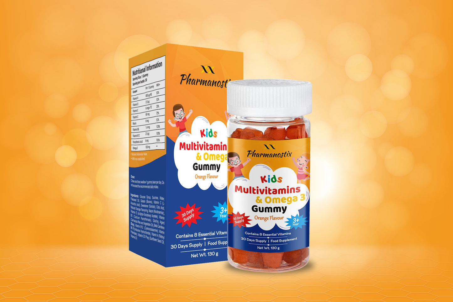 Kids Multivitamin & Omega3 Bear Gummies-4